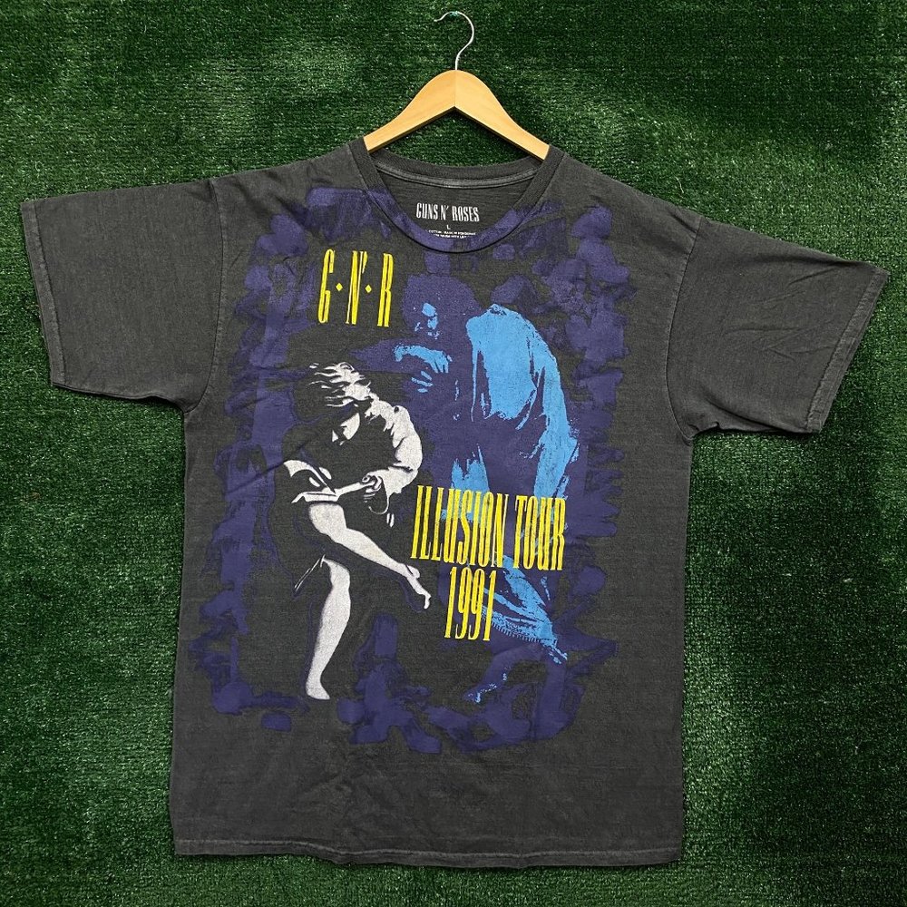 Guns N’ Roses Illusion Tour 1991 rock tshirt size large